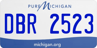 MI license plate DBR2523