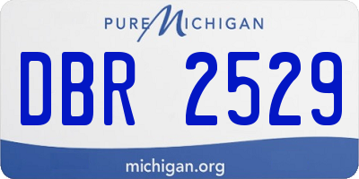 MI license plate DBR2529