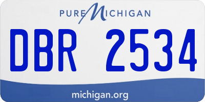 MI license plate DBR2534