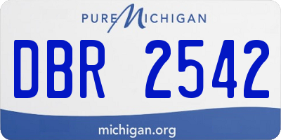 MI license plate DBR2542