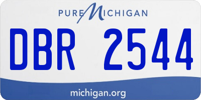 MI license plate DBR2544
