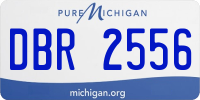 MI license plate DBR2556