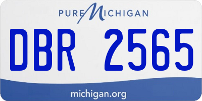 MI license plate DBR2565