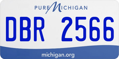 MI license plate DBR2566