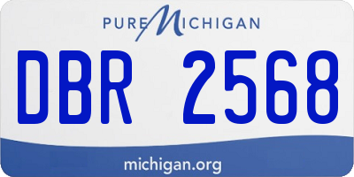 MI license plate DBR2568