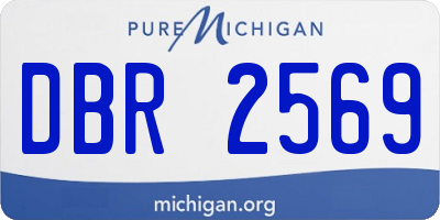 MI license plate DBR2569