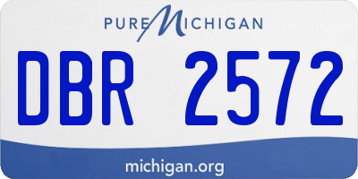 MI license plate DBR2572