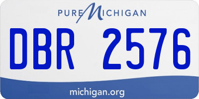 MI license plate DBR2576