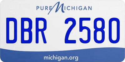 MI license plate DBR2580