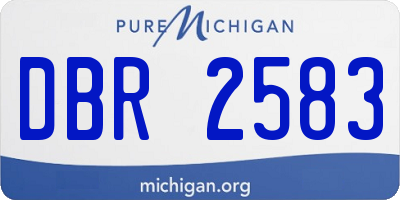 MI license plate DBR2583