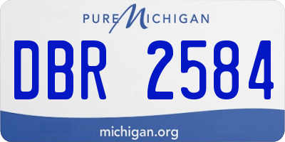 MI license plate DBR2584