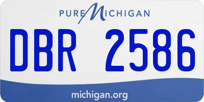 MI license plate DBR2586