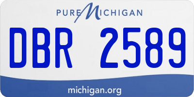 MI license plate DBR2589
