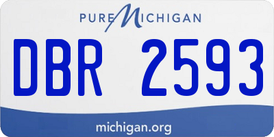 MI license plate DBR2593