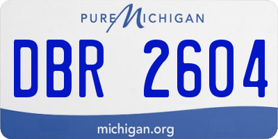 MI license plate DBR2604