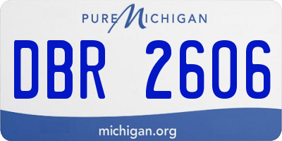 MI license plate DBR2606