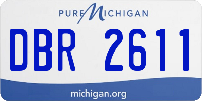 MI license plate DBR2611