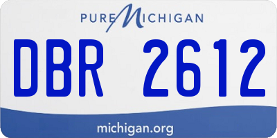MI license plate DBR2612
