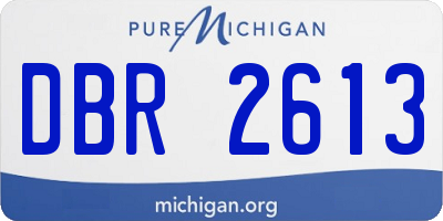 MI license plate DBR2613