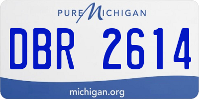 MI license plate DBR2614