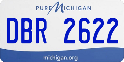 MI license plate DBR2622