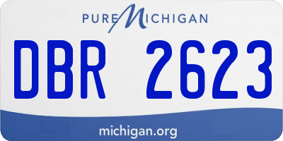 MI license plate DBR2623