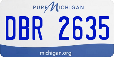 MI license plate DBR2635