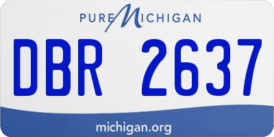MI license plate DBR2637