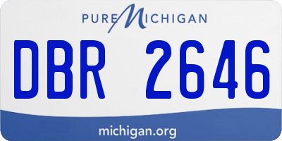 MI license plate DBR2646