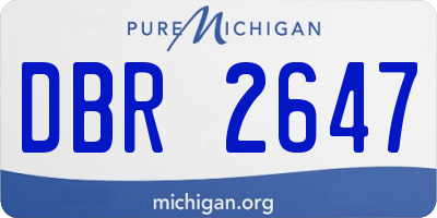 MI license plate DBR2647