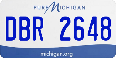 MI license plate DBR2648