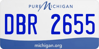 MI license plate DBR2655