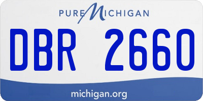 MI license plate DBR2660