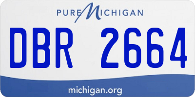 MI license plate DBR2664