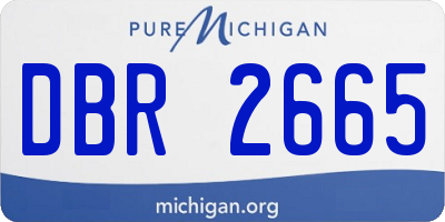 MI license plate DBR2665
