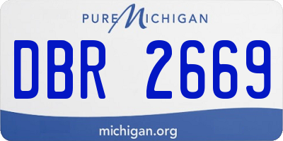 MI license plate DBR2669
