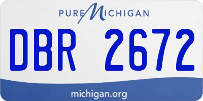 MI license plate DBR2672