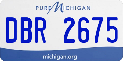 MI license plate DBR2675
