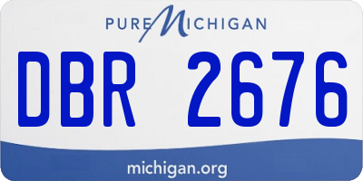 MI license plate DBR2676
