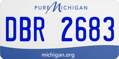 MI license plate DBR2683
