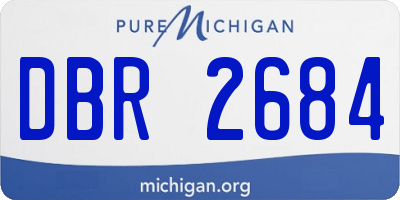 MI license plate DBR2684