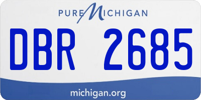 MI license plate DBR2685