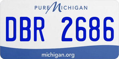 MI license plate DBR2686