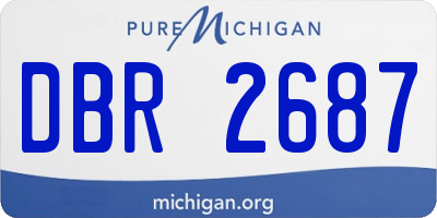 MI license plate DBR2687