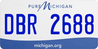 MI license plate DBR2688