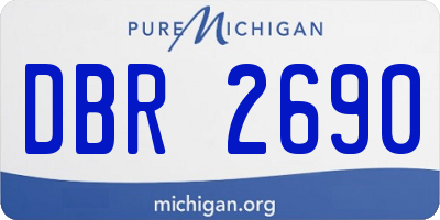 MI license plate DBR2690