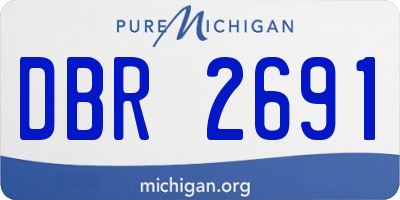 MI license plate DBR2691