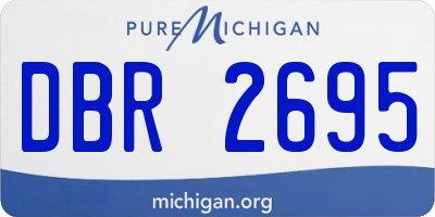 MI license plate DBR2695