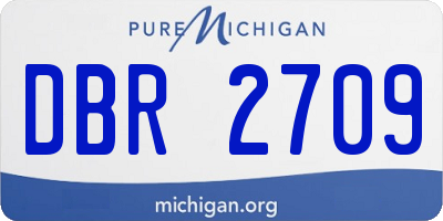 MI license plate DBR2709
