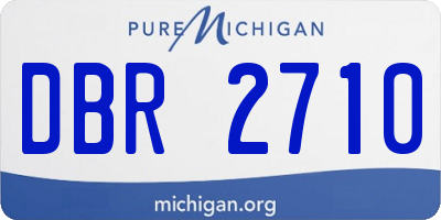 MI license plate DBR2710